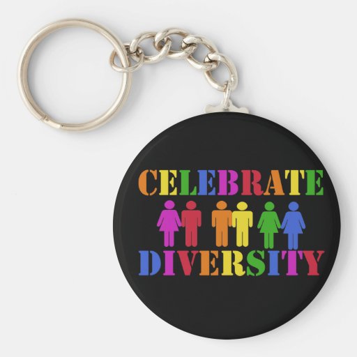 Celebre la diversidad llavero