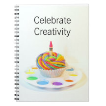 Celebre la magdalena de la creatividad cuadernos