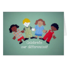 ¡Celebre nuestras diferencias! Felicitacion