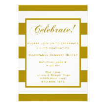 ¡Celebre! Vaya de fiesta el oro de la invitación y
