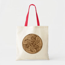 Celtic pattern with dogs - brown taschen