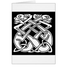 Celtic square pattern - black and white karten