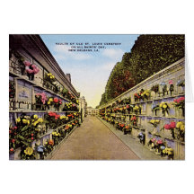 Cementerio 1930 de New Orleans, Luisiana St. Louis Tarjeta