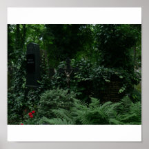 Cementerio en el verde posters