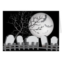 Cementerio espeluznante tarjetas