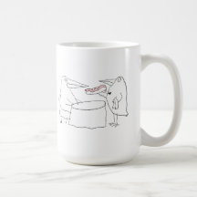 Cena de la porción del camarero del pájaro taza