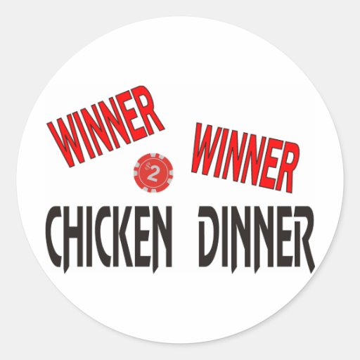 Cena del pollo del ganador del ganador etiquetas  