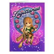 Centaur femenino lindo de la tarjeta de nota del z