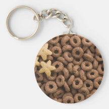 Centenares de anillos del chocolate con la estrell llavero personalizado
