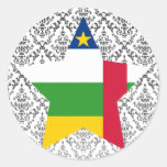 Central+Africano+Estrella de la república Etiqueta