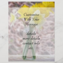 Centro de flores - narcisos tarjetas publicitarias