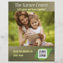 Centro de la naturaleza de la plantilla del aviado tarjetas informativas