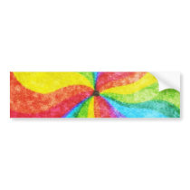 Centro del arco iris pegatinas de parachoque