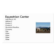 Centro ecuestre, Lake Placid, NY, A… Plantilla De Tarjeta De Negocio