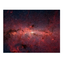 Centro galáctico de la vía láctea, estrellas, nube tarjeta postal