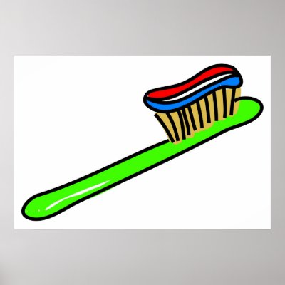 Cepillo on Dibujo Caprichoso De Un Cepillo De Dientes Con Un Poco De Crema Dental