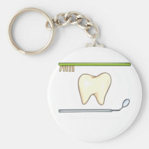 Cepillo dental apacible del espejo del diente llavero personalizado