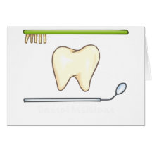 Cepillo dental apacible del espejo del diente felicitacion 