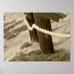 Cerca de la cuerda de la playa - poster de la sepi