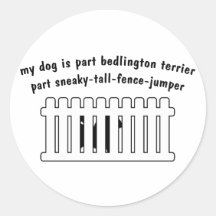 Cerca-Puente de la pieza de Bedlington Terrier de  Pegatinas