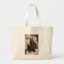 Cerda del oso grizzly bolsa de mano