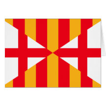 Cerdanya, bandera de las cintas de la bandera tarjeton