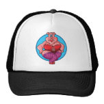 Cerdo atractivo gorras de camionero