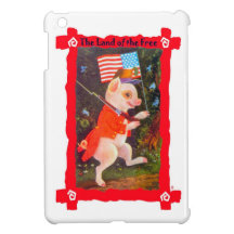 Cerdo con la bandera americana