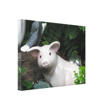 Cerdo de la porcelana impresión de lienzo