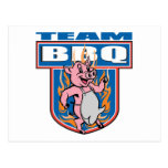 Cerdo del Bbq del equipo Tarjetas Postales