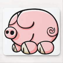 Cerdo del dibujo animado alfombrillas de ratones