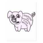 Cerdo del ejercicio tarjetas postales