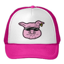 Cerdo del motorista gorros bordados