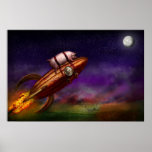 Cerdo del vuelo - Rocket - a la luna o al busto Impresiones