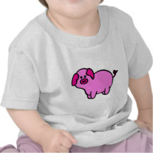 Cerdo guarro rosado camisetas
