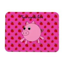 Cerdo lindo imanes rectangulares