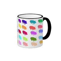 Cerdos del arco iris taza