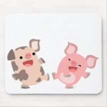 Cerdos lindos Mousepad del dibujo animado del bail Alfombrilla De Ratones