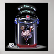 Cerebro en posters de un tarro