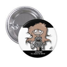 Cerebros del zombi para la cena pin