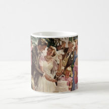 Ceremonia de boda del vintage tazas