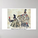 Ceremonia religiosa con el gallo Ukiyo-e. Posters