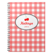 Cereza dulce del país del modelo rojo de la guinga cuadernos