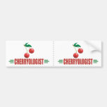 Cerezas divertidas etiqueta de parachoque