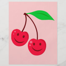 cerezas felices sonrientes de la cara tarjeta publicitaria