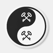 Cerraduras y llaves de Yin Yang Imán Para Frigorifico