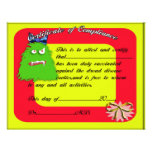 certificado anti-cootie comunicado personal  