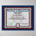 Certificado de capacitación poster