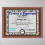 Certificado de capacitación impresiones