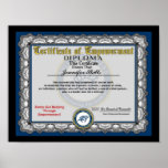 Certificado de capacitación poster
